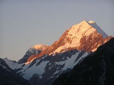 マウントクックの夕焼け